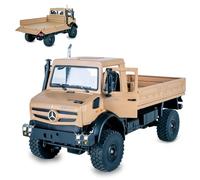 JAMARA 408310 Mercedes-Benz Unimog U5023 1:14 2,4 GHz - Coche teledirigido, camión teledirigido, Crawler RC, Toy Kids, Idea de Nieve, Apertura y Cierre Manual de Puertas, 4 Ruedas