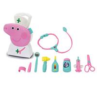 JAMARA 410095 Maleta médico-10 Piezas, maletín Estable y manejable, Utensilios médicos adecuados para niños para Juegos de rol, Bonito diseño de Peppa Pig, Color Blanco