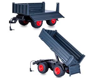 JAMARA 423265 Volquete Antracita para Tractor RC MB-trac 1000 1:24S Plug, Accesorio de Agricultura, Accesorio de Cultivo, Regalo para niños