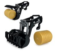 JAMARA 423285 - Cargador Frontal con Pala de cocodrilo, Incluye pacas Redondas pequeñas para Tractor RC 1:24S, Pinzas para juanetes, Juguete para Tractor RC 1:24S (405340), Carga Frontal Manual