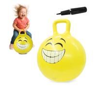 Jamara 450mm 460457-Pelota saltarín Smile 450mm-Mejora el Equilibrio y Capacidad motora, Robusto y Resistente, Peso sostenible 50 Kg, Color Amarillo (460457)