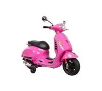 Jamara 460348 - Ride-on Vespa Rojo 12V 500 mA - Batería Potente, Motor Potente, Faro LED, SD, AUX, USB, Ruedas de Apoyo, Ruedas Ultragrip