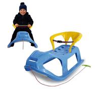 Jamara 460367-Snow Play Respaldo Snow-Star 90cm Proteccion contra vuelcos, Ligero Trineo, Color Azul (460367)