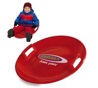 Jamara 460368 - Snow Play Trineo Redondo 60cm Rojo - Asas en Ambos Lados, Peso Ligero, Resistente