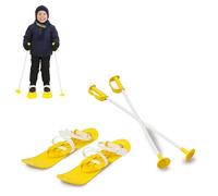 Jamara 460383 - Snow Play Funny Carve 1st Step 42cm Amarillo - Lazos de fijación Ajustables y Seguros