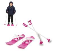 Jamara 460384 - Snow Play Funny Carve 1st Step 42cm Fucsia - Lazos de fijación Ajustables y Seguros