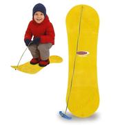 Jamara 460391 - Snow Play Snowboard 72cm Amarillo - Construcción aerodinámica, Cuerda, Patines deslizantes