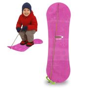 Jamara 460393 - Snow Play Snowboard 72cm Fucsia - Construcción aerodinámica, Cuerda, Patines deslizantes