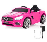Jamara 460440 - Ride-on Mercedes-Benz SL 400 Fucsia 12V - Arranque sin Llave, Slot Micro SD, USB, AUX, Luces LED, Claxon, Batería Potente, Ruedas con Anillo de Goma Ultra-Grip