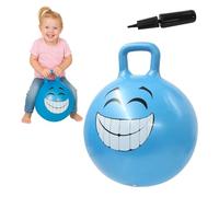 Jamara 450mm 460458-Pelota saltarín Smile 450mm-Mejora el Equilibrio y Capacidad motora, Robusto y Resistente, Peso sostenible 50 Kg, Color Azul (460458)