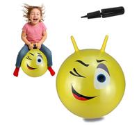 Jamara 550mm 460459-Pelota saltarín Eye 550mm-Mejora el Equilibrio y Capacidad motora, Robusto y Resistente, Peso sostenible 50 Kg, Color Amarillo (460459)