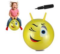 Jamara 550mm 460459-Pelota saltarín Eye 550mm-Mejora el Equilibrio y Capacidad motora, Robusto y Resistente, Peso sostenible 50 Kg, Color Amarillo (460459)