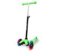 JAMARA 460495 KickLight Scooter - Manillar Regulable en Altura, Manillar móvil para Cambiar de dirección, rodamiento de Bolas, 3 Ruedas para una conducción Estable y Freno Trasero, Color Verde