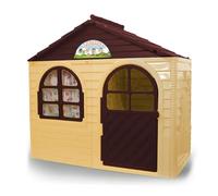 JAMARA 460499 Little Home - Casa de Juegos de plástico Resistente, Montaje, Sistema de Ranuras Estable, fácil de Limpiar, Adecuado para Interiores y Exteriores, Puertas y Ventanas Que se abren,