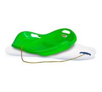 JAMARA 460536 Snow Play Bob Speed 78 cm - Diseño aerodinámico, plástico Duradero, cómodo y ergonómico Asiento/cojín para una óptima posición de Deslizamiento, 1 kg de Peso Ligero, Color Verde