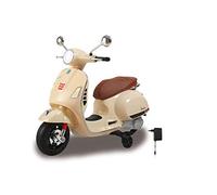 JAMARA 460599 Ride-on Vespa GTS 125 - Potente Motor de accionamiento y batería, Ranura para Tarjeta SD, conexión AUX/USB, Anillo de Goma Ultra Agarre en la Rueda, estabilizadores, Faros LED