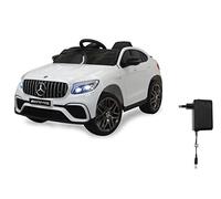 JAMARA 460647 - Ride-on Mercedes-Benz AMG GLC 63 S Coupé 12 V - tracción a Las Cuatro Ruedas, 2 velocidades, USB, 4 potentes Motores de accionamiento, Eje Trasero con suspensión, indicador de Voltaje