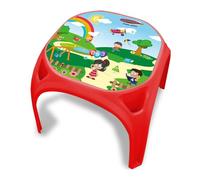 Jamara 460751 - Mesa Infantil XL de plástico Resistente, Apta para Interiores y Exteriores, impresión en la Mesa, Bordes Redondeados, pies de Goma Antideslizantes, Color Rojo