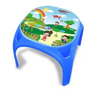 Jamara 460752 - Mesa Infantil XL de plástico Resistente, Apta para Interiores y Exteriores, impresión en la Mesa, Bordes Redondeados, pies de Goma Antideslizantes, Color Azul