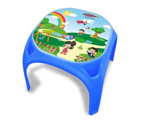 Jamara 460752 - Mesa Infantil XL de plástico Resistente, Apta para Interiores y Exteriores, impresión en la Mesa, Bordes Redondeados, pies de Goma Antideslizantes, Color Azul