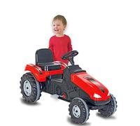 JAMARA 460835 - Tractor a Pedales Big Wheel - Protección antivuelco, hasta 60 kg, Sistema de Volante Suave, claxon, Asiento Ajustable, capó Plegable, Enganche de Remolque