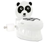 JAMARA 460958 My Kleine Toilette Panda mit Spülsound und Toilettenpapierhalter-Torinchen, Leicht zu reinigen, abgerundete Kanten en, Saugknöpfe für Guten Halt, Weiss