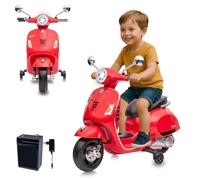 JAMARA 461837 Ride-on Vespa GTS 125 Li-Power 12.6 V - Coche eléctrico para niños a Partir de 3 años, Coche eléctrico, Idea de Regalo para niños y niñas, Ruedas estabilizadoras, luz LED