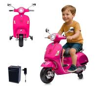 JAMARA 461838 Ride-on Vespa GTS 125 Li-Power 12.6 V - Coche eléctrico para niños a Partir de 3 años, Coche eléctrico, Idea de Regalo para niños y niñas, Ruedas estabilizadoras, luz LED