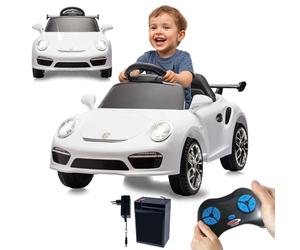 JAMARA 461873 Ride-on RUF CTR3 Club Sport 2,4 GHz Li-Power 12.6, Coche eléctrico para niños a Partir de 3 años, Coche para niños eléctrico, Volante, Idea de Regalo, luz, 2 velocidades, Pedal de