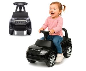 JAMARA 464052 Rutscher Land Rover Discovery 2 en 1, Coche Antideslizante, Coche para niños, Juguete Deslizante, Idea de Regalo para niños, reposapiés, protección antivuelco, Maletero, Andador