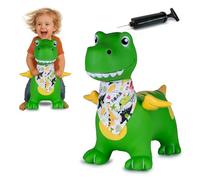 JAMARA 466007 Dino Saltando con alas HoppyDoo - Juguete para niños, Juguete para Saltar bebé Interior/Exterior, Regalo para niños, Juguete de jardín, fácil de Limpiar, sin BPA, con Bomba