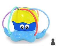 JAMARA 466800 MC Fizz rociador de Agua Pulpo Instalación rápida, conexión al Sistema de Manguera estándar, Disco Gira y rociando Agua, Azul