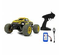 Jamara 53300 Extron 2,4 GHz - 25 km/h Gas & Dirección proporcional Allrad, suspensión delantera y trasera, suspensión de suspensión de suspensión de suspensión de suspensión con muelle y motor de cepillo potente, velocidad máxima preajustable, amarillo