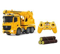 Jamara Benz Grúa Pesado 1:20 Mercedes Arocs 2,4 GHz, Color Amarillo (404950)
