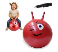 Jamara 550mm 460460-Pelota saltarín Eye 550mm-Mejora el Equilibrio y Capacidad motora, Robusto y Resistente, Peso sostenible 50 Kg, Color Rojo (460460)