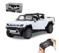 JAMARA- Hummer EV 1:16 2,4 GHz Puerta Manual - 2 Marchas, Crab Walk (Cangrejo), dirección en Las 4 Ruedas, luz LED, Coche RC Deluxe Cars, Color Blanco, Small (402134)