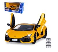 JAMARA Lamborghini 402617 Revuelto Diecast 1:24 Incluye Pilas de botón - Modelo de Coche de Juguete, Coche para niños, Modelo de vehículos en Miniatura, Idea de Regalo para niños, Abrir y Cerrar