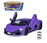 JAMARA Lamborghini Revuelto Diecast 402619 1:32 incluye pilas de botón - Modelo de coche de juguete, coche infantil, modelo de vehículos en miniatura, idea de regalo para niños, abrir y cerrar puertas