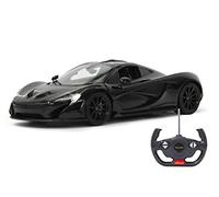 JAMARA Auto McLaren P1 1:14-Puerta Manual (27 MHz, Licencia Oficial, 1 Hora de conducción, Aprox. 11 km/h, Interior detallado, Acabado, luz LED), Color Negro (405093)