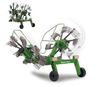 Jamara Rake Fur 412411 Tractor Rastrillo Twin Roto para Fendt 1050, Color Verde