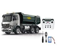 JAMARA Volquete Mercedes-Benz Arocs Metal Meiller 1:20 2,4 GHz, Capacidad de elevación de 15 kg, Engranaje de Metal, 4 Ruedas, suspensión de suspensión, neumáticos de Goma, luz LED