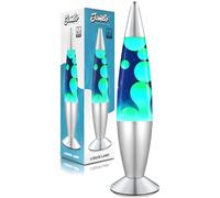 Jambo Lámpara Belle con Cera Que Fluye como Lava (Azul con Cera Amarilla/Verde, 16 Pulgadas), luz Nocturna Relajante, decoración del hogar, Sala de Estar, Oficina, Dormitorio, lámpara para Todos