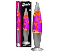 Jambo Lámpara Liquid con Cera Amarilla/Naranja y líquido Morado Preciosa lámpara con Cera Que Fluye como Lava I Entretenida para Grandes y pequeños