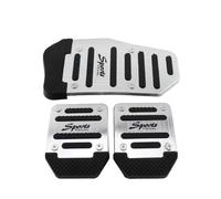 JAMCHE Freno Pedales Pedales De Coche para Audi A3 Sedan 2014-2016,Cubierta de Almohadilla de reposapiés de Freno de Gas Antideslizante de Acero Inoxidable,A