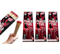 jameitop Juego de 5 cerillas XXL - 20 cm extra largas de primera calidad, 200 unidades por juego, ideal para camping, barbacoas, aventuras al aire libre, supervivencia, emergencias y proyectos de