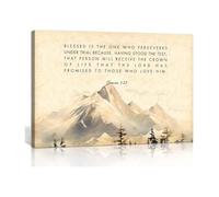James 1 12 Bible Verse Wall Art Modern Christian Poster Print Inspirational Scripture Decor for Living Room Bathroom Gift(Unframed,08x12inch(20x30cm))