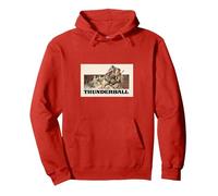 James Bond 007 Thunderball Sudadera con Capucha, Unisex para Adultos, Rojo, XXL