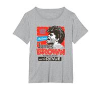 James Brown y su Revue Camiseta, Mujer Tallas Grandes, Gris Jaspeado, 1XL Grande