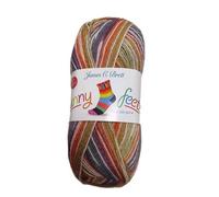 James C Brett Funny Feetz FZB18 - Ovillo de lana para calcetines (4 capas, bambú), multicolor