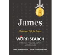 James Christmas Gift Personalized Word Search Book with Extra-Large 30pt Print for Adults and Seniors: Easy to Read Festive Present featuring Themed ... Christmas Word Search Puzzle Books Series)